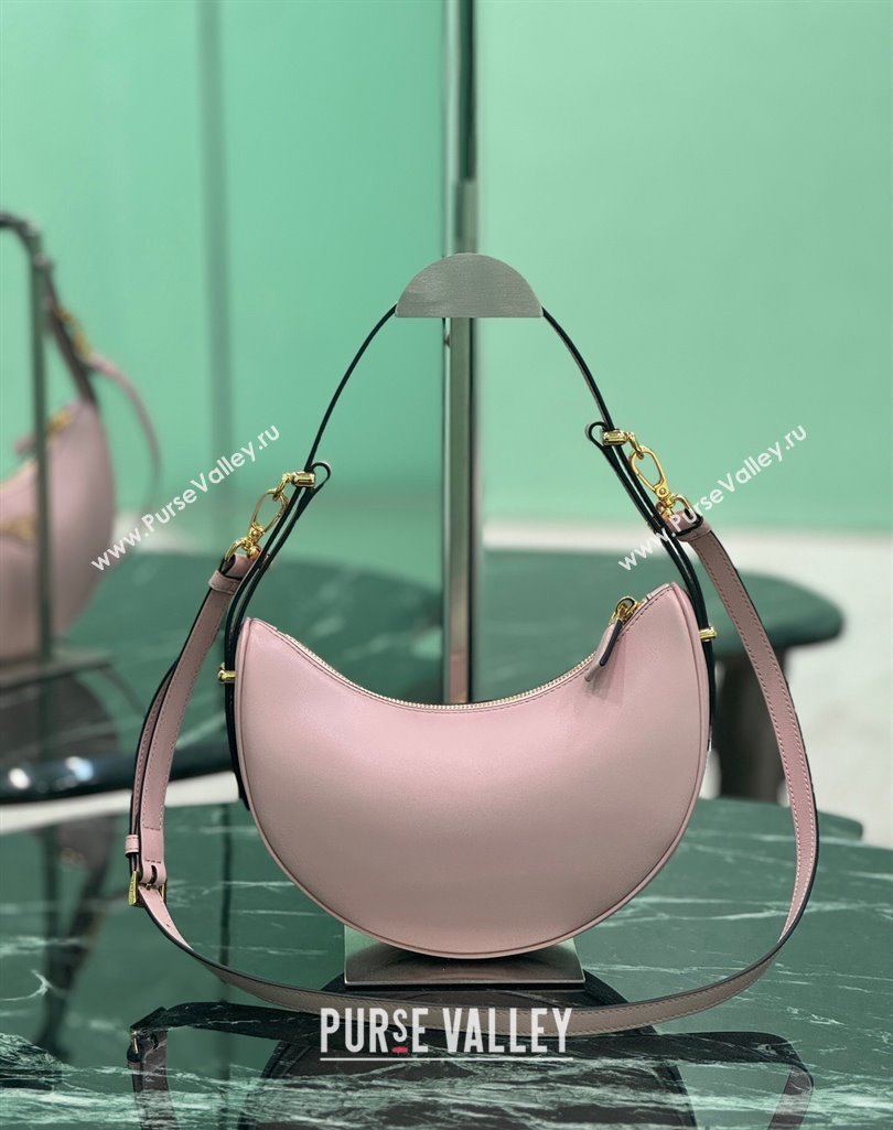 Prada Arque small leather shoulder bag 1BC194 Alabaster Pink 2025 (YZ-250407066)