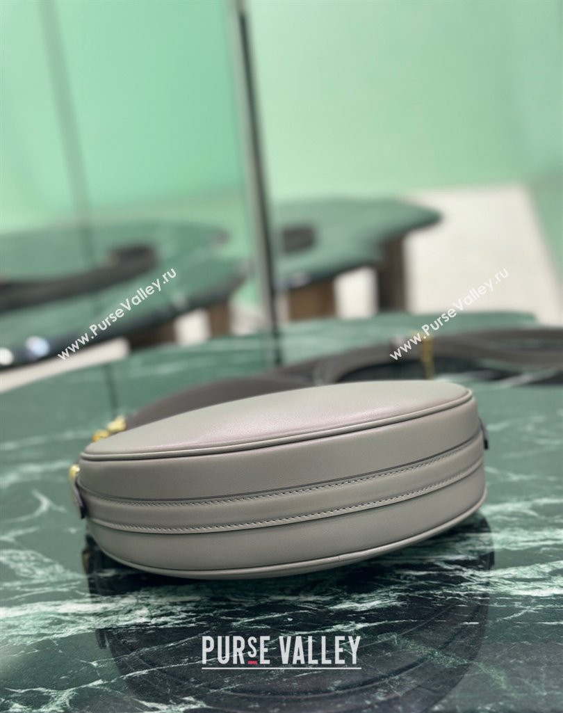 Prada Arque small leather shoulder bag 1BC194 Grey 2025 (YZ-250407065)