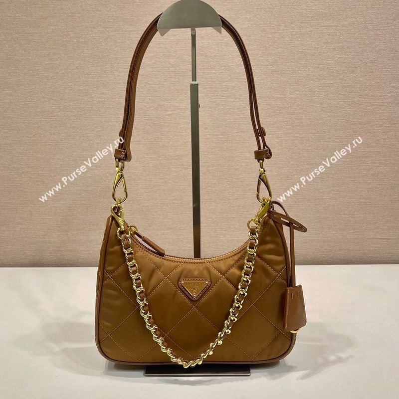 Prada Re-Edition 1995 Chaîne Re-Nylon mini-bag 1BC204 Brandy Brown 2025 (YZ-250407070)