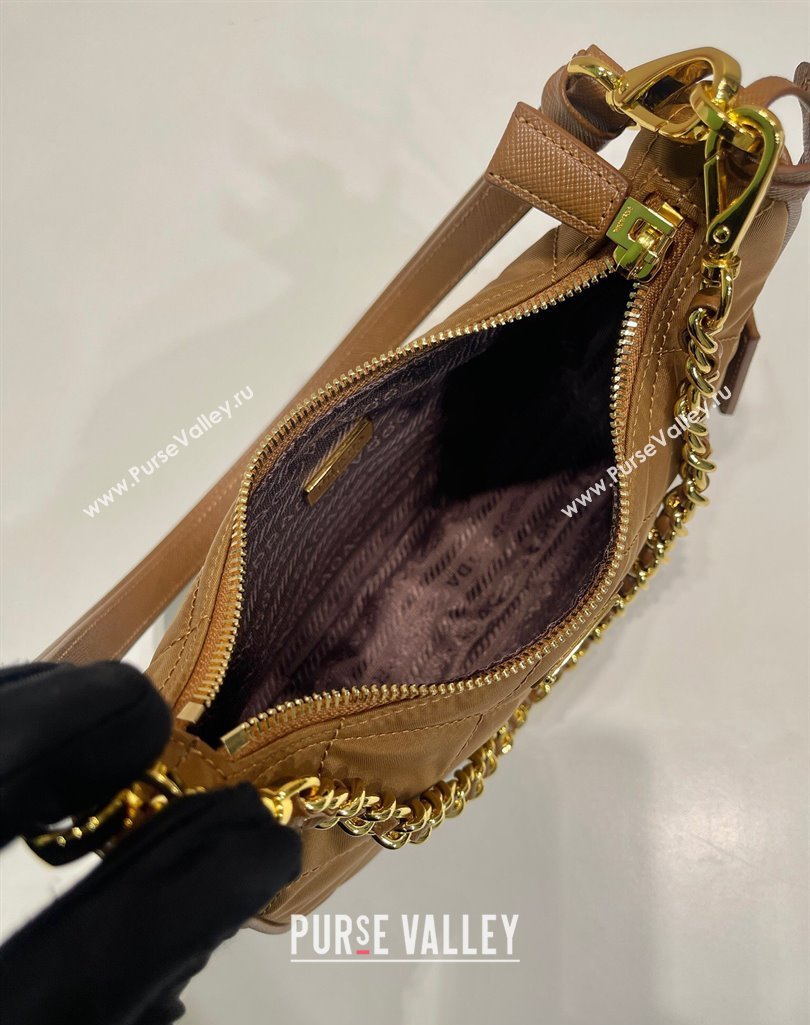Prada Re-Edition 1995 Chaîne Re-Nylon mini-bag 1BC204 Brandy Brown 2025 (YZ-250407070)