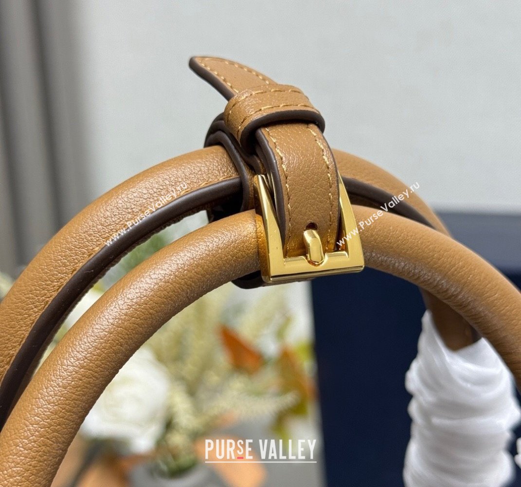 Prada Mens Buckle medium leather handbag with buckle belt Brown 2025 1BA417 (YZ-250407052)