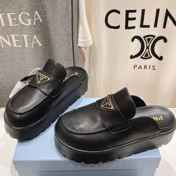 Prada Leather Platform Mules Black 2025 1XZ778 (MD-250424085)
