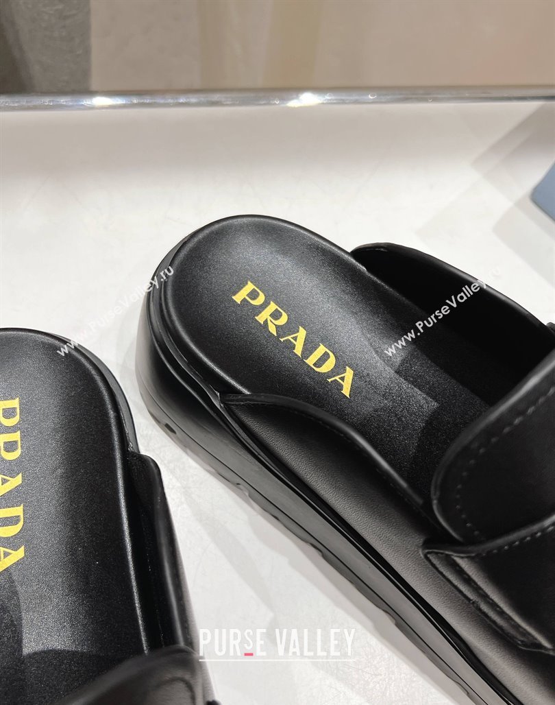 Prada Leather Platform Mules Black 2025 1XZ778 (MD-250424085)