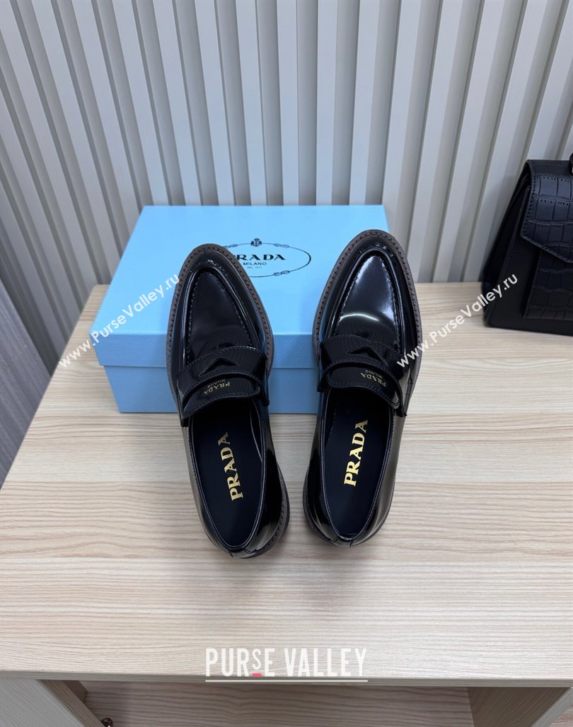 Prada Brushed Leather loafers Black 2025 1D877N (MD-250424126)