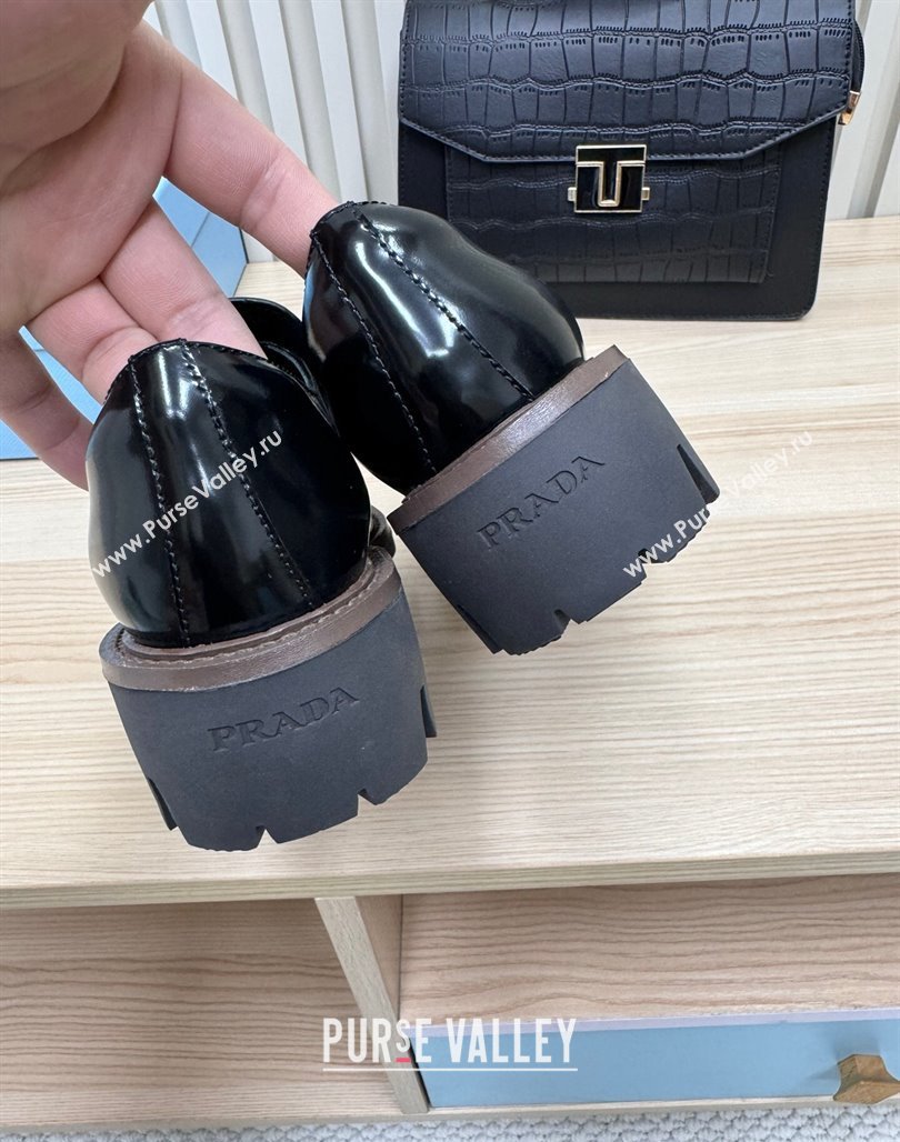 Prada Brushed Leather loafers Black 2025 1D877N (MD-250424126)