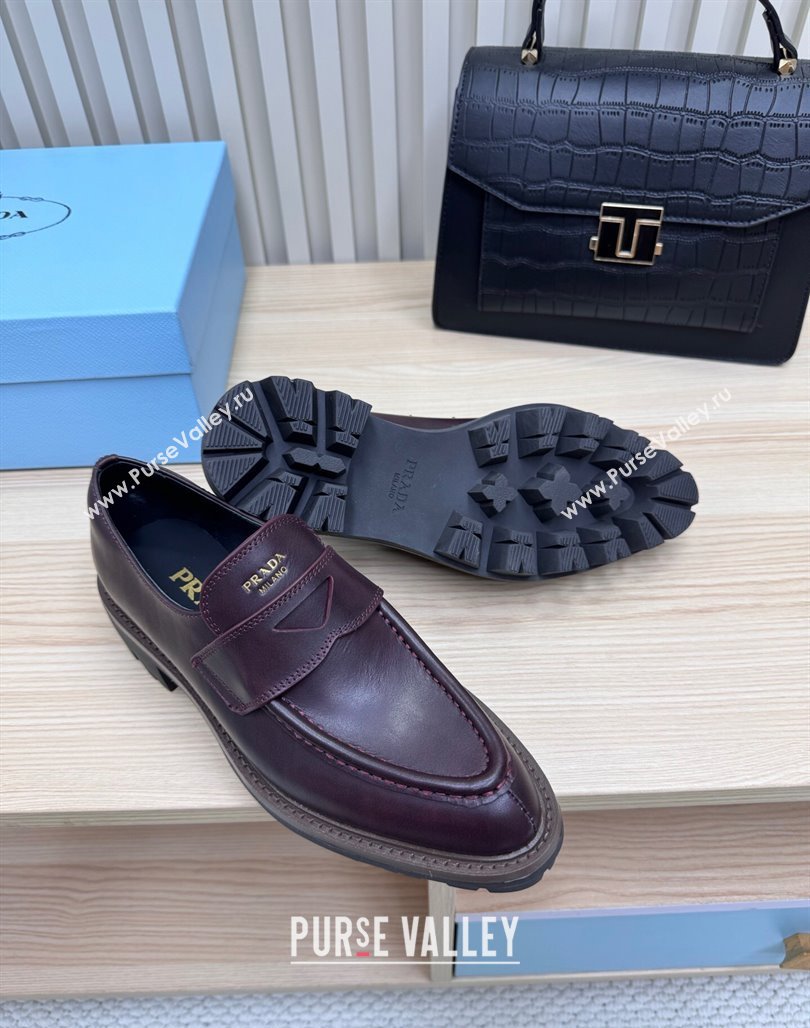 Prada Leather loafers Purple 2025 1D877N (MD-250424127)