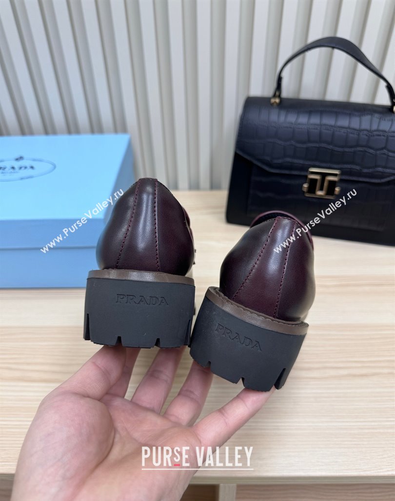 Prada Leather loafers Purple 2025 1D877N (MD-250424127)