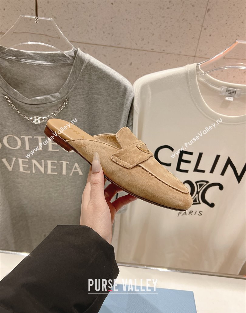 Prada Suede Mules/Slippers Dark Beige 2025 1D766N (SS-250424162)