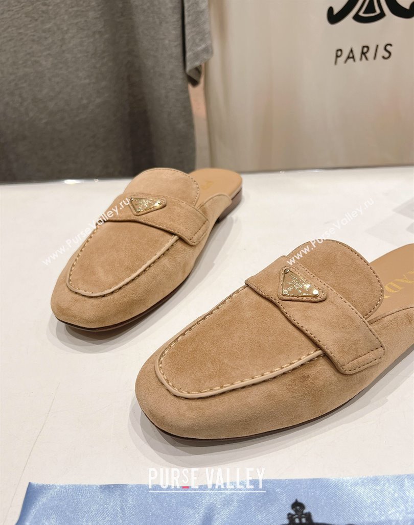 Prada Suede Mules/Slippers Dark Beige 2025 1D766N (SS-250424162)