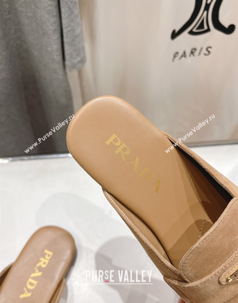 Prada Suede Mules/Slippers Dark Beige 2025 1D766N (SS-250424162)