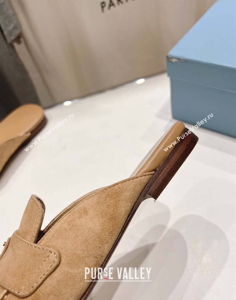 Prada Suede Mules/Slippers Dark Beige 2025 1D766N (SS-250424162)