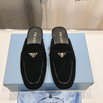Prada Suede Mules/Slippers Black 2025 1D766N (SS-250424163)