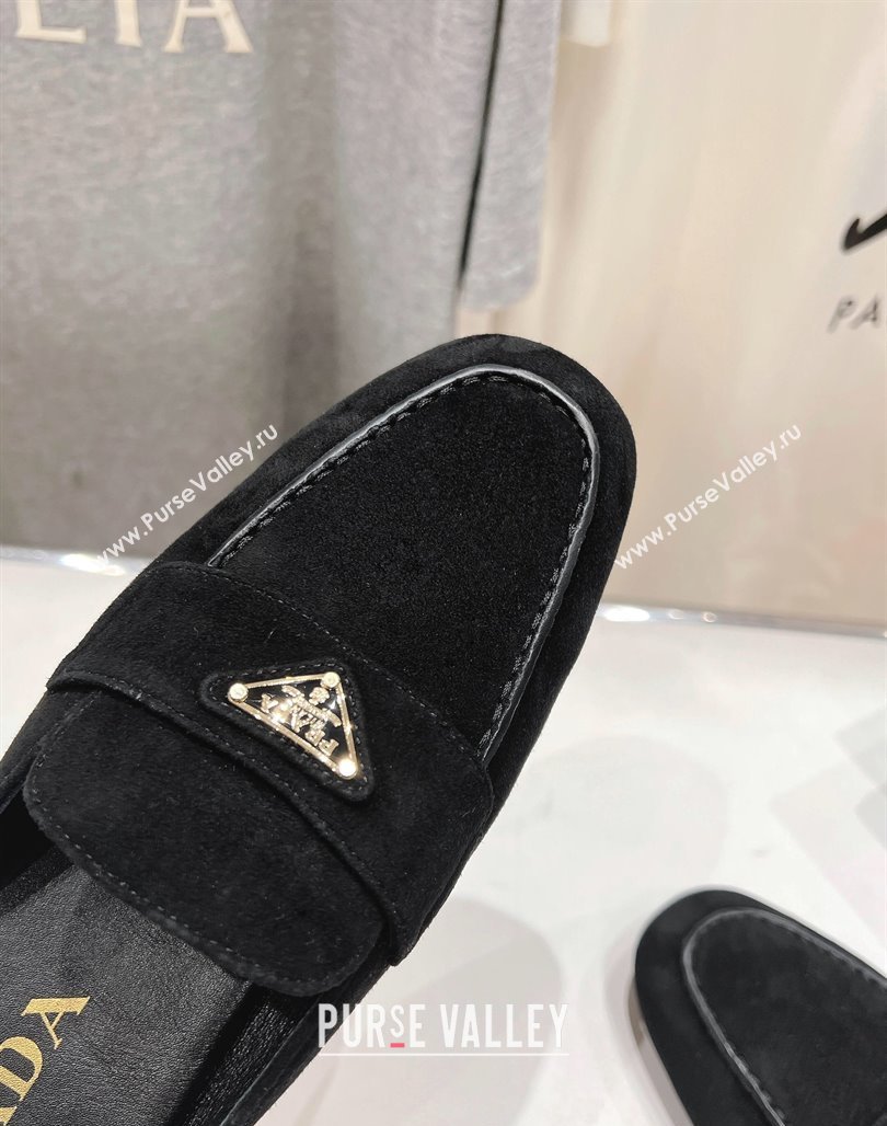 Prada Suede Mules/Slippers Black 2025 1D766N (SS-250424163)