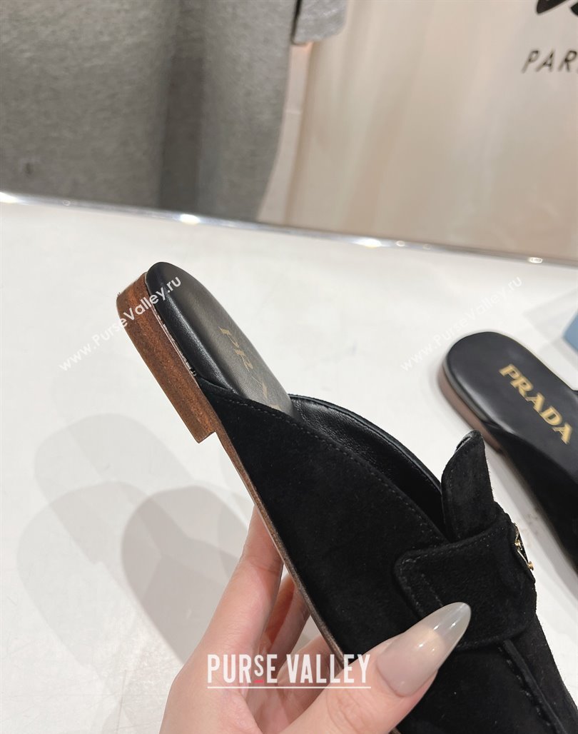 Prada Suede Mules/Slippers Black 2025 1D766N (SS-250424163)