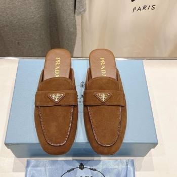 Prada Suede Mules/Slippers Brown 2025 1D766N (SS-250424164)