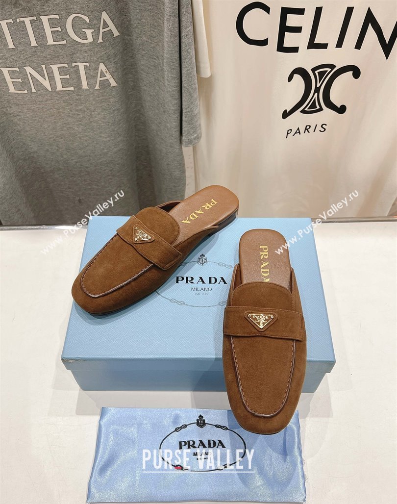 Prada Suede Mules/Slippers Brown 2025 1D766N (SS-250424164)