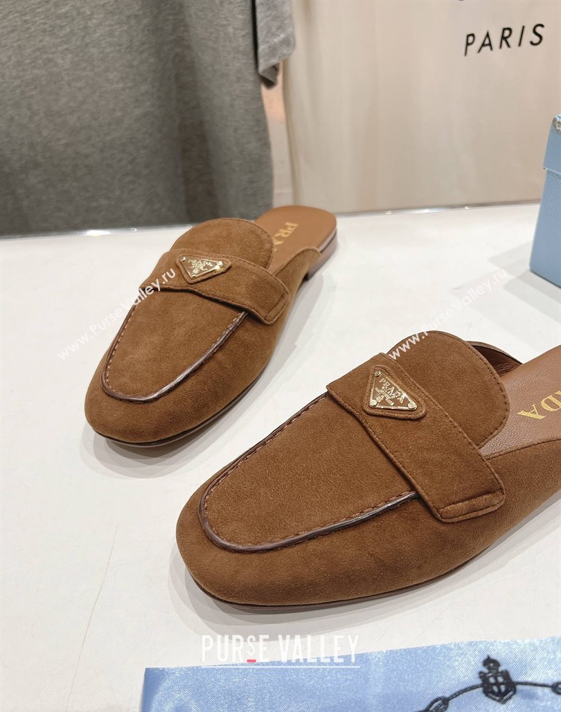 Prada Suede Mules/Slippers Brown 2025 1D766N (SS-250424164)