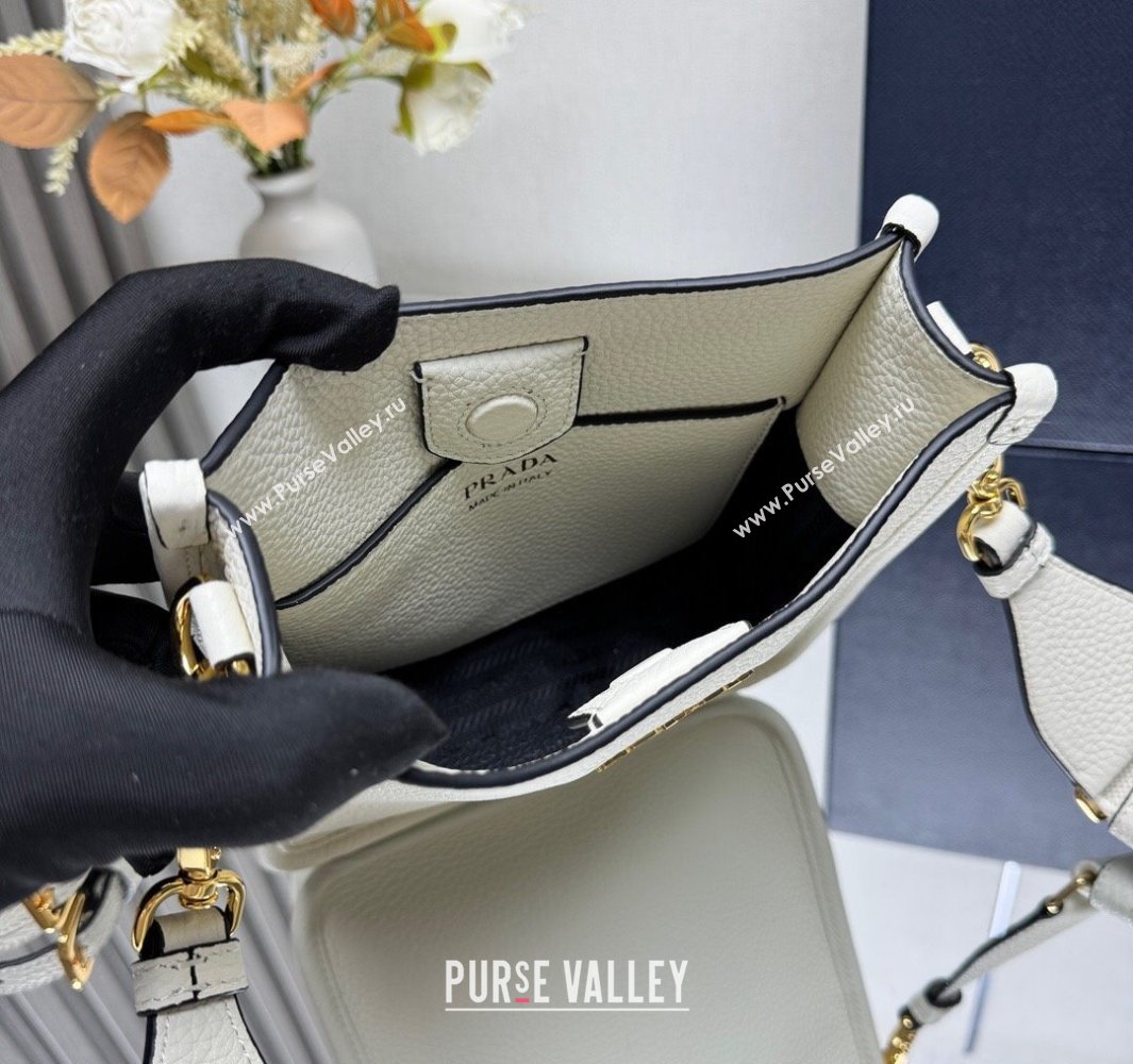 Prada Leather mini shoulder bag White 2025 1BH191 (YZ-250521010)