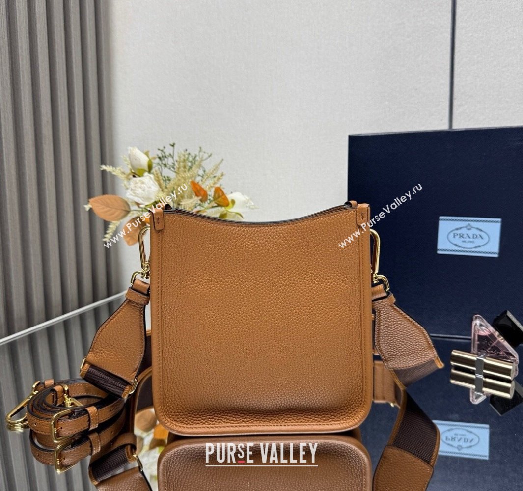 Prada Leather mini shoulder bag Caramel Brown 2025 1BH191 (YZ-250521011)