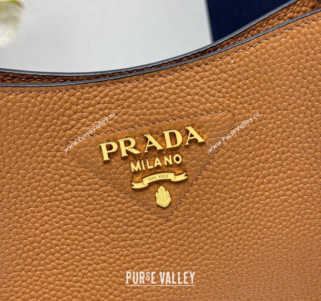 Prada Leather mini shoulder bag Caramel Brown 2025 1BH191 (YZ-250521011)