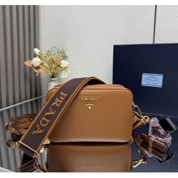 Prada Small leather shoulder bag 1BH082 Caramel Brown 2025 (YZ-250521001)