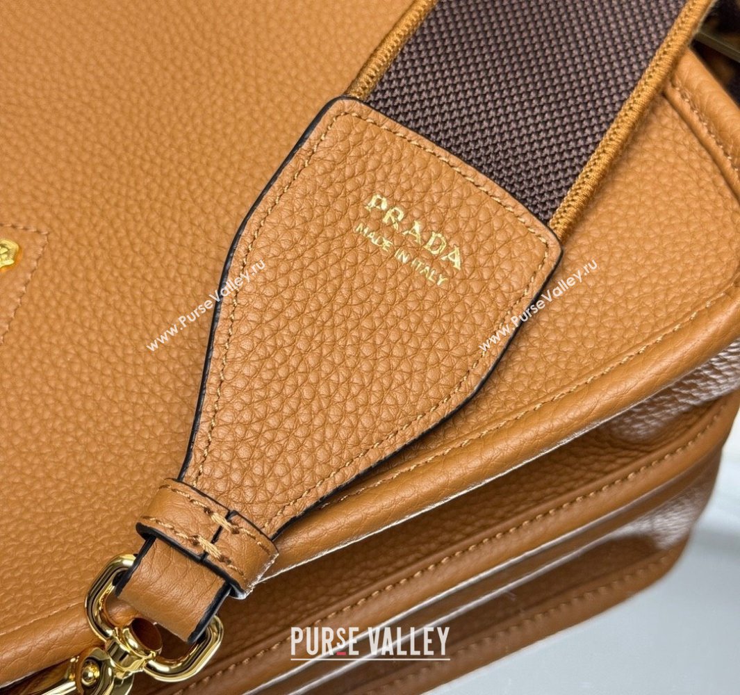 Prada Leather mini shoulder bag Caramel Brown 2025 1BH191 (YZ-250521011)