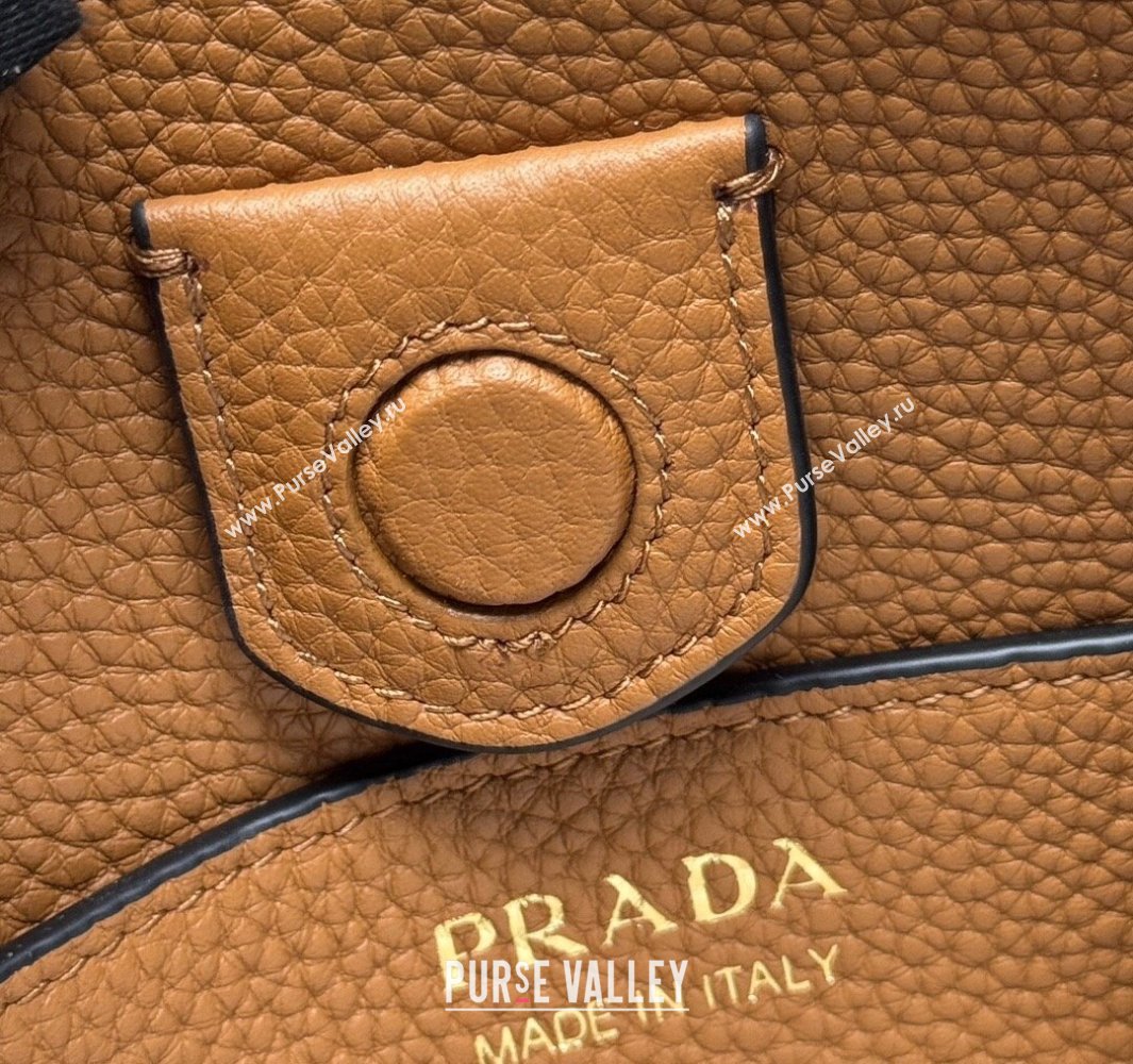 Prada Leather mini shoulder bag Caramel Brown 2025 1BH191 (YZ-250521011)