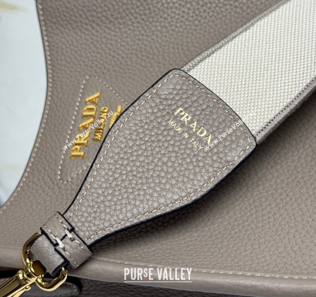 Prada Leather mini shoulder bag Clay Grey 2025 1BH191 (YZ-250521012)