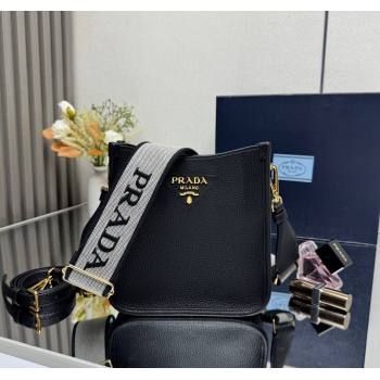 Prada Leather mini shoulder bag Black 2025 1BH191 (YZ-250521013)