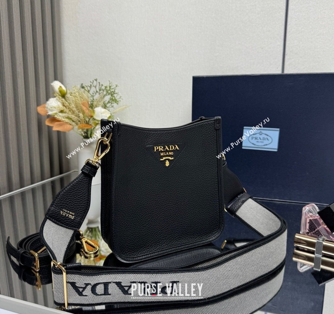 Prada Leather mini shoulder bag Black 2025 1BH191 (YZ-250521013)