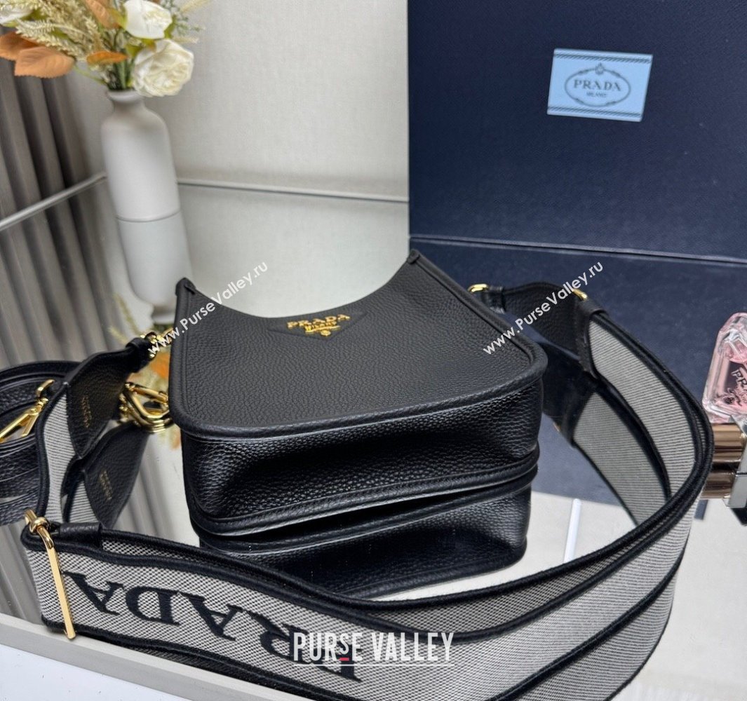 Prada Leather mini shoulder bag Black 2025 1BH191 (YZ-250521013)