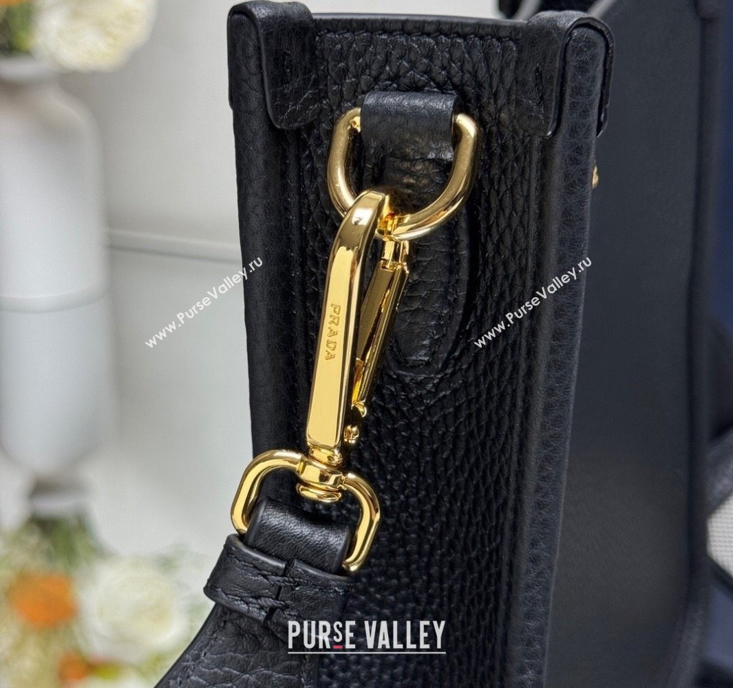 Prada Leather mini shoulder bag Black 2025 1BH191 (YZ-250521013)