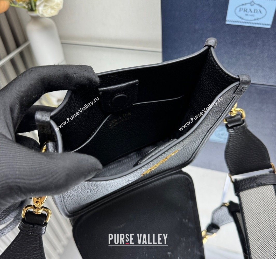 Prada Leather mini shoulder bag Black 2025 1BH191 (YZ-250521013)