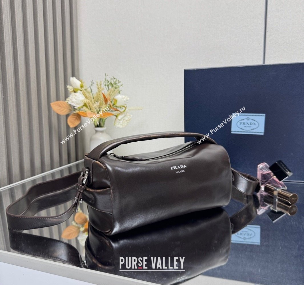 Prada Nappa leather shoulder bag Dark Brown 2025 2VH188 (YZ-250521016)