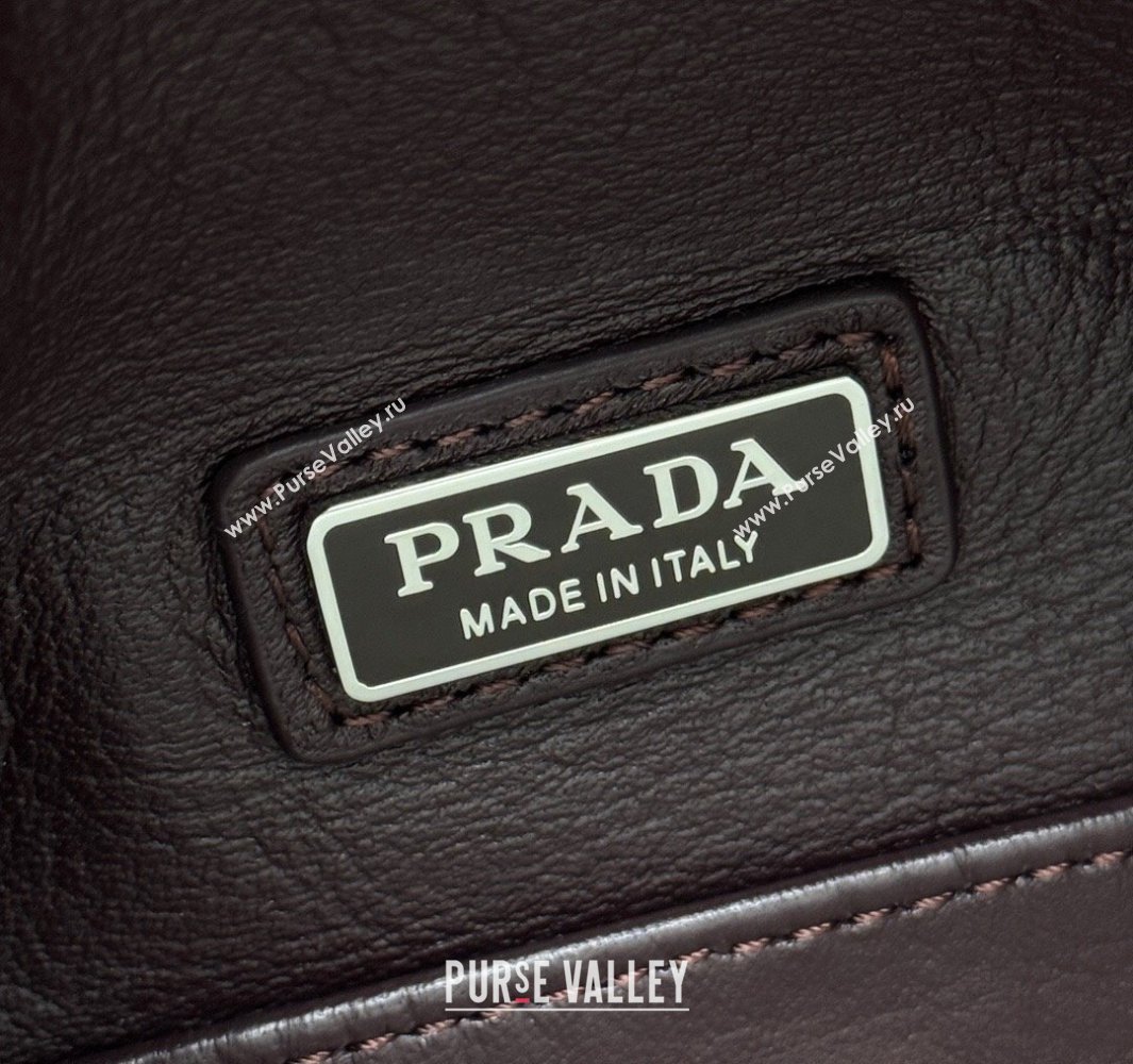 Prada Nappa leather shoulder bag Dark Brown 2025 2VH188 (YZ-250521016)