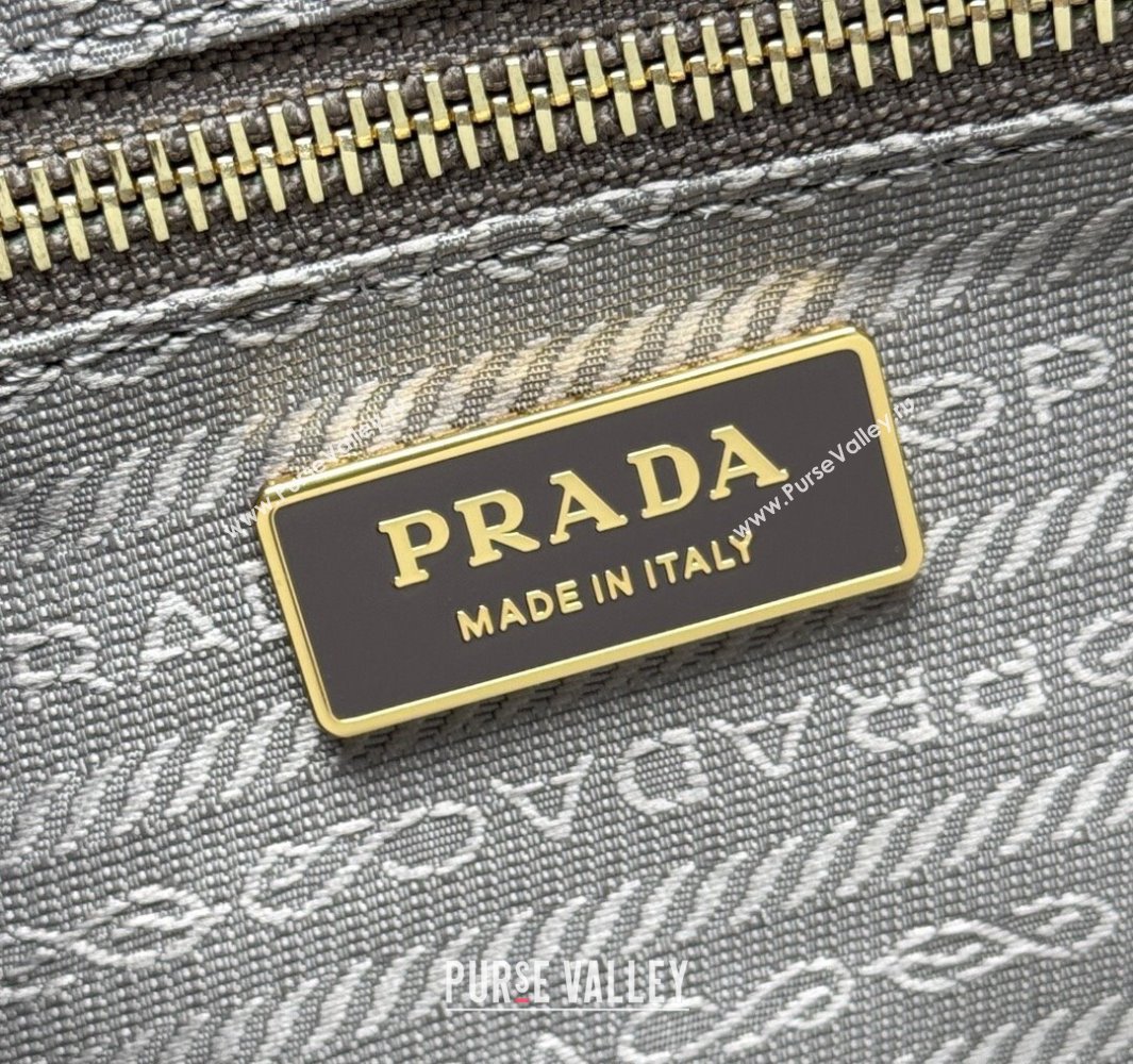 Prada Bonnie extra large leather handbag Grey 2025 1BA439 (YZ-250521020)