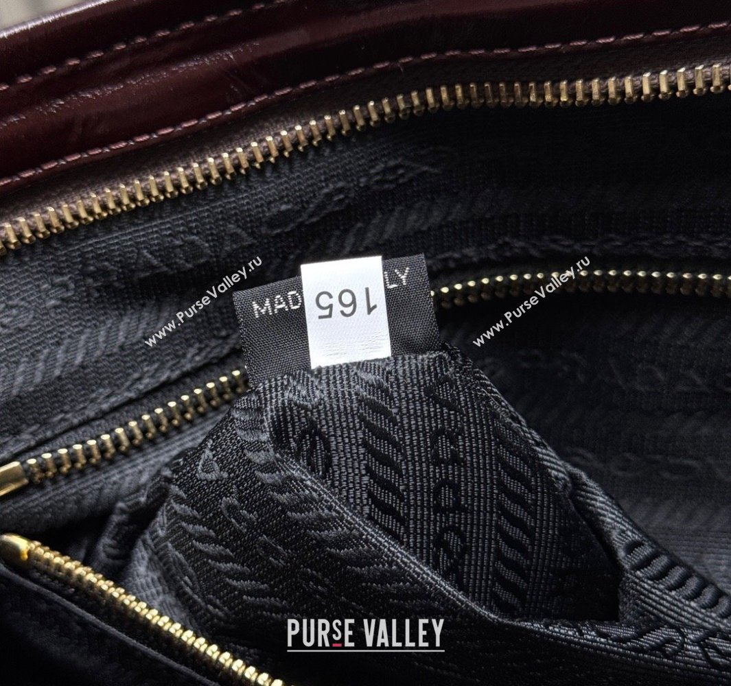 Prada Bonnie extra large leather handbag Dark Brown 2025 1BA439 (YZ-250521021)