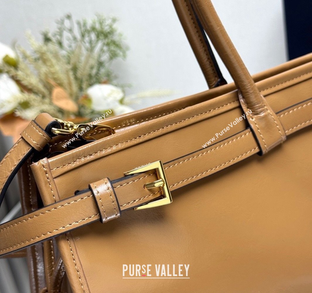 Prada Bonnie extra large leather handbag Light Brown 2025 1BA439 (YZ-250521024)