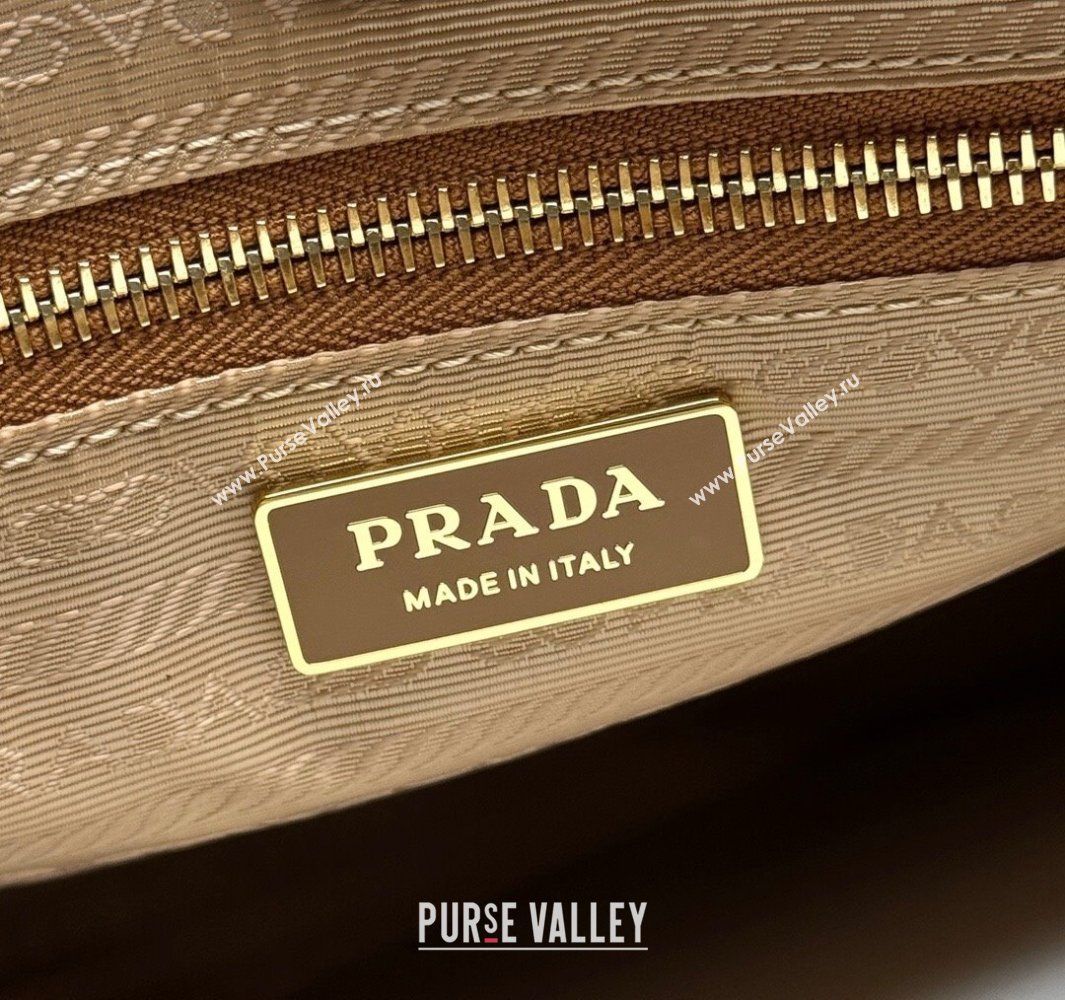 Prada Bonnie extra large leather handbag Light Brown 2025 1BA439 (YZ-250521024)