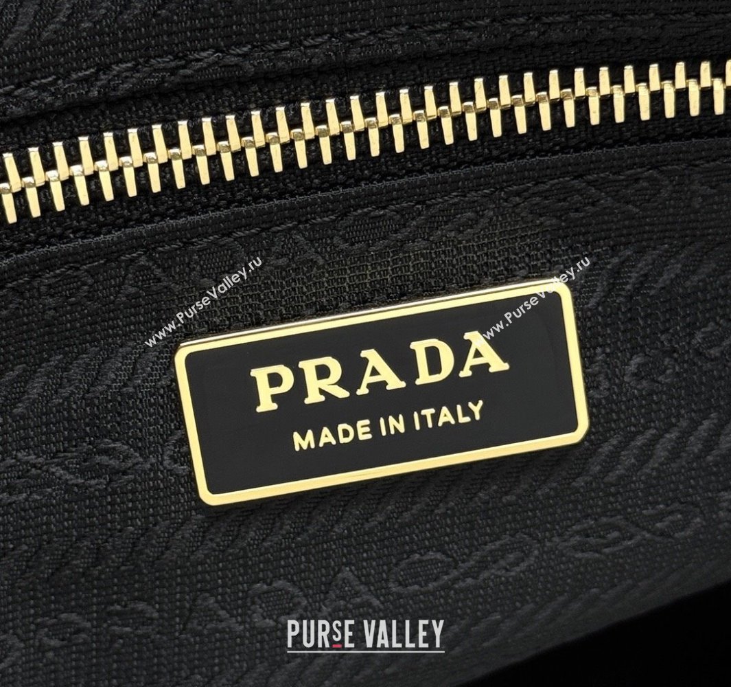 Prada Bonnie large leather handbag 1BA433 Dark Blue 2025 (YZ-250521029)