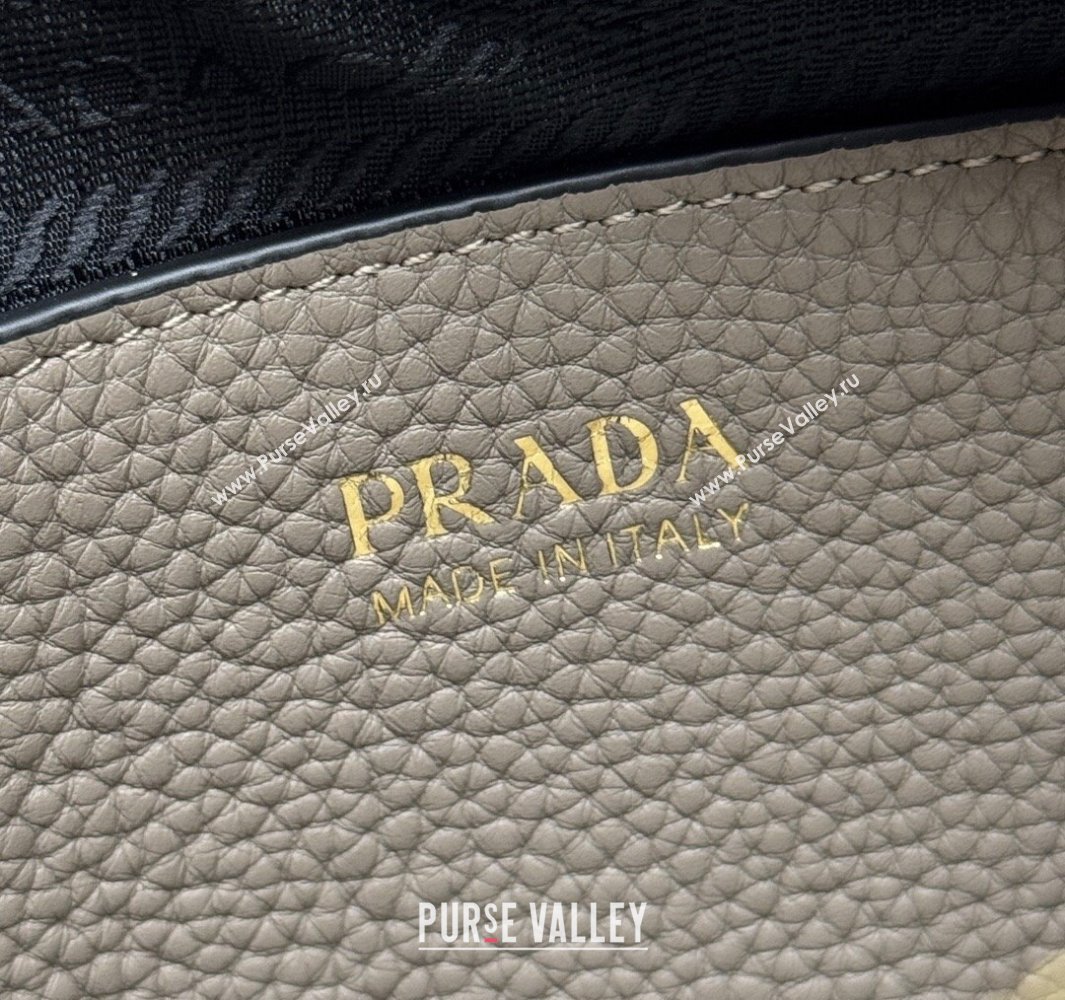 Prada Small leather shoulder bag 1BH082 Clay Grey 2025 (YZ-250521002)
