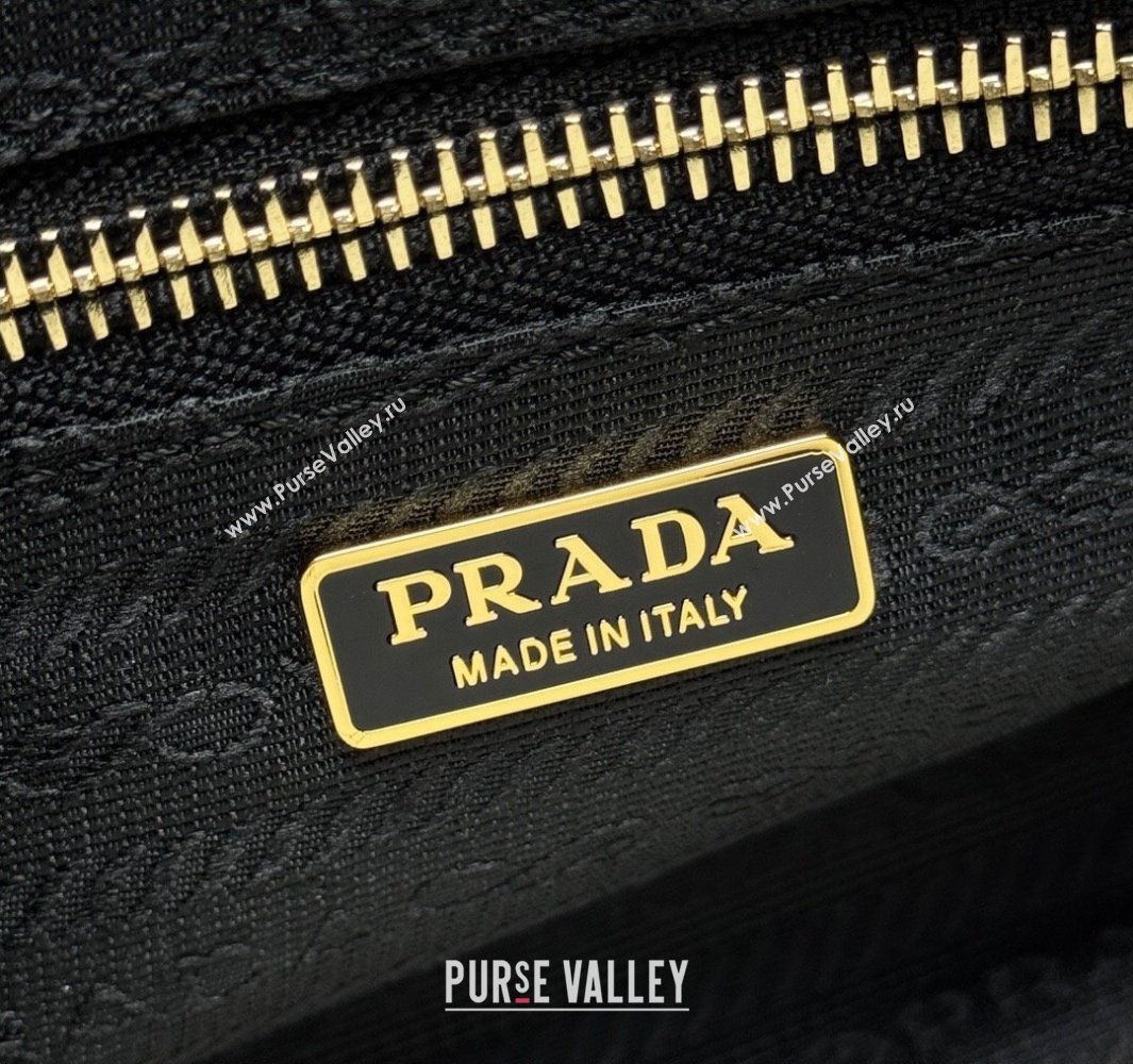 Prada Bonnie medium leather handbag Dark Brown 2025 1BA426 (YZ-250521041)
