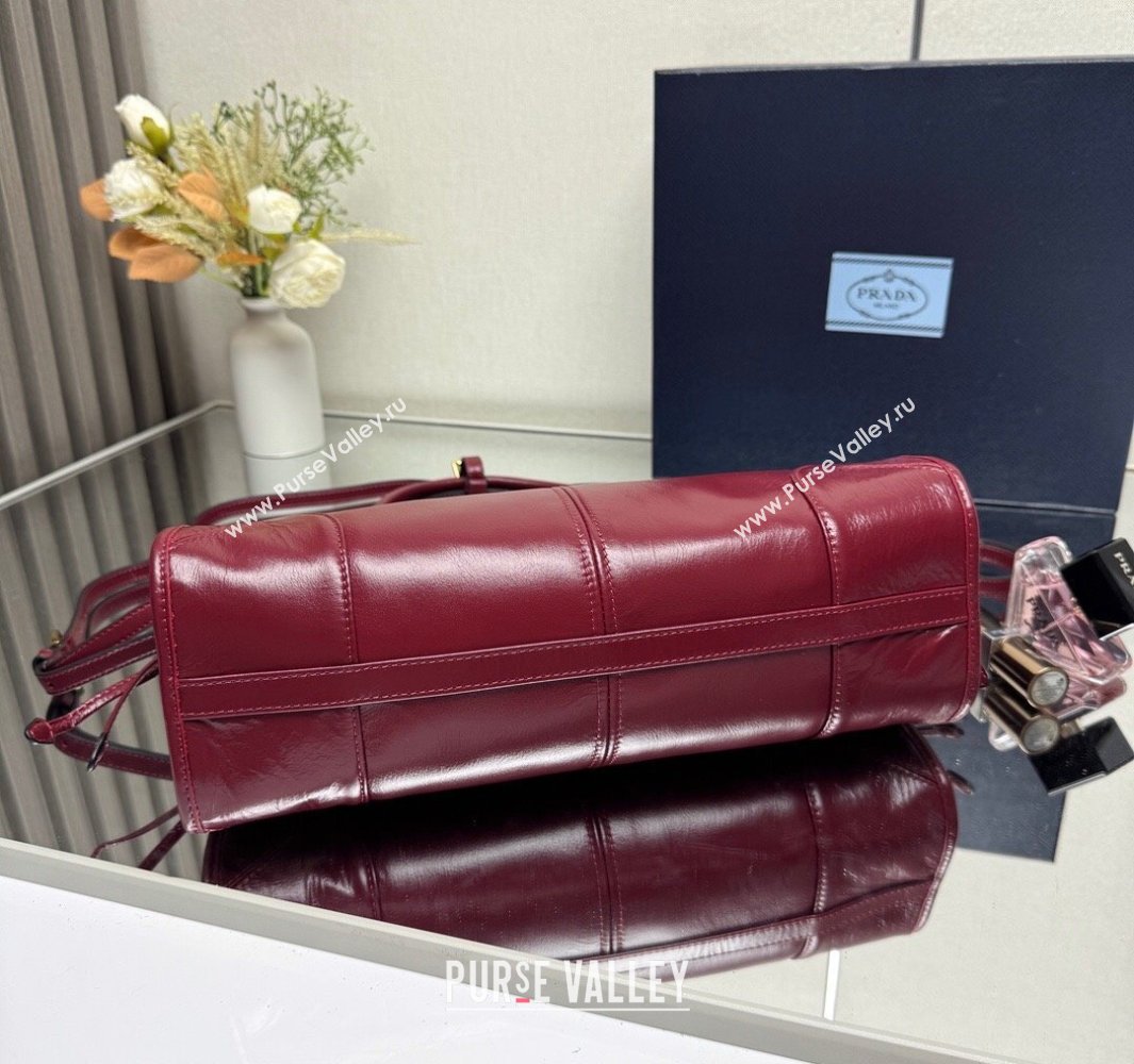 Prada Bonnie medium leather handbag Red 2025 1BA426 (YZ-250521042)