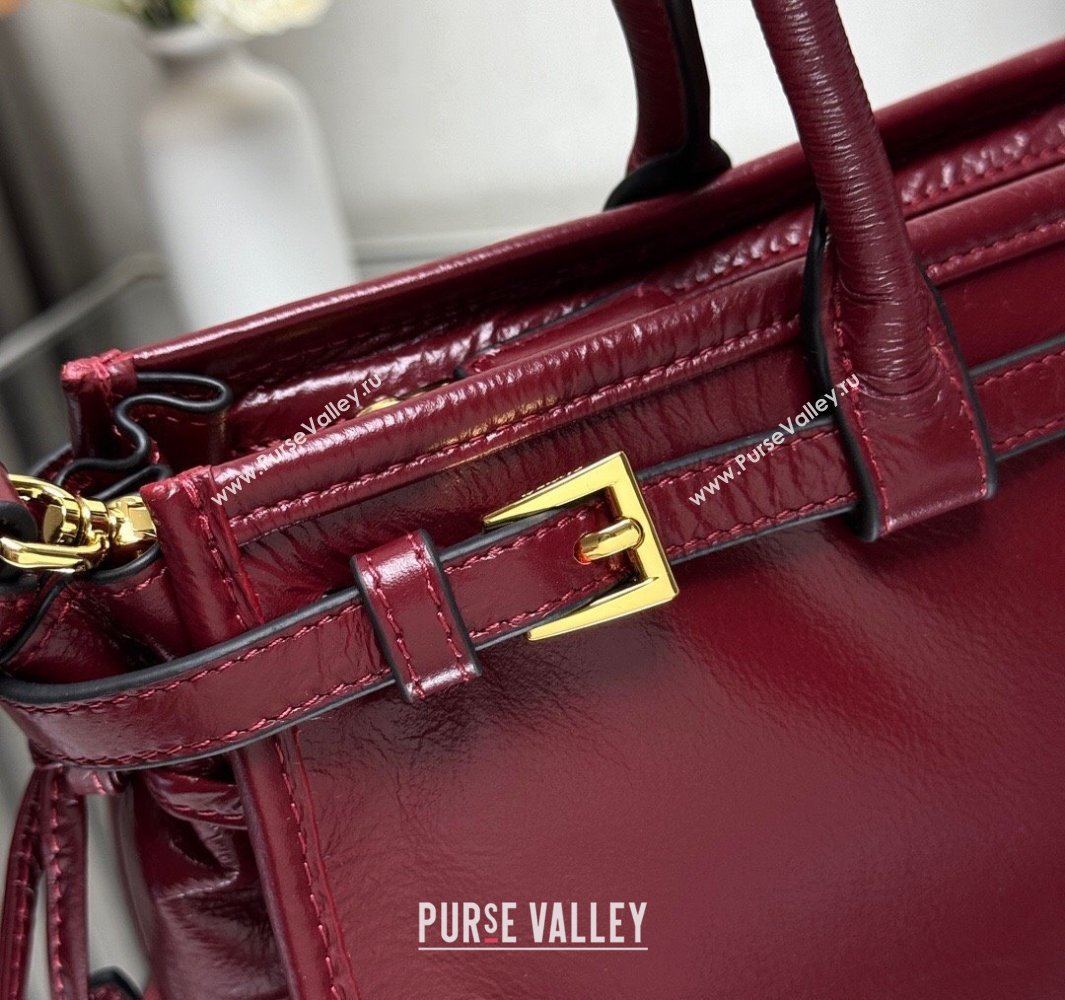 Prada Bonnie medium leather handbag Red 2025 1BA426 (YZ-250521042)