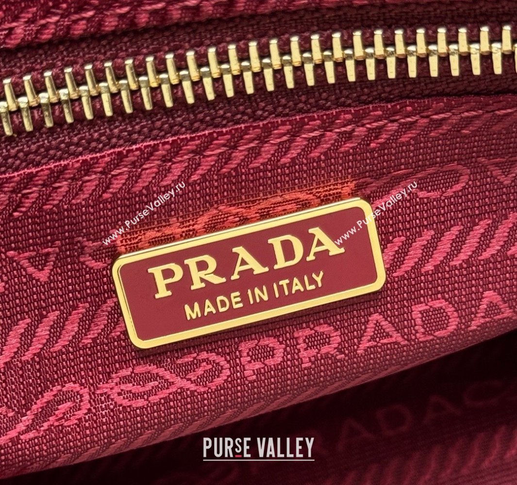 Prada Bonnie medium leather handbag Red 2025 1BA426 (YZ-250521042)