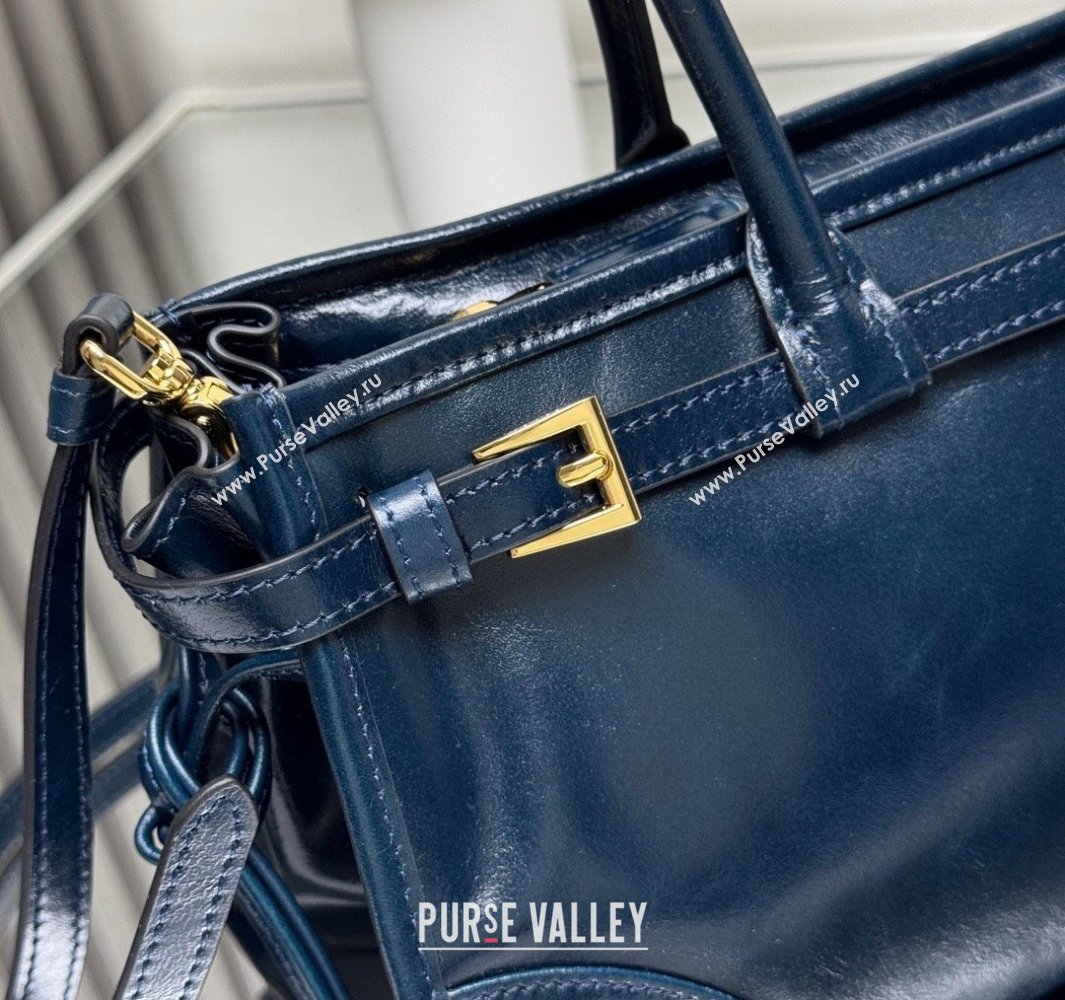 Prada Bonnie medium leather handbag Dark Blue 2025 1BA426 (YZ-250521049)