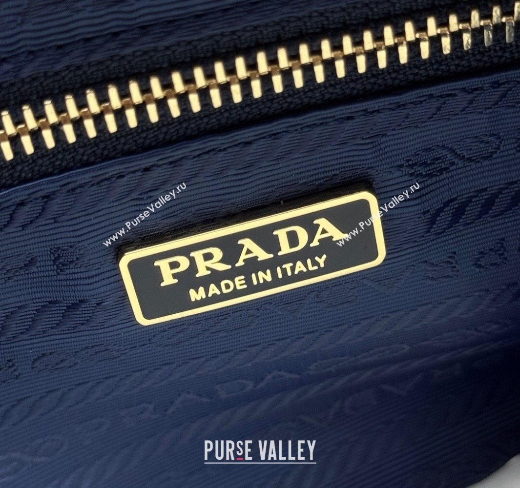 Prada Bonnie medium leather handbag Dark Blue 2025 1BA426 (YZ-250521049)