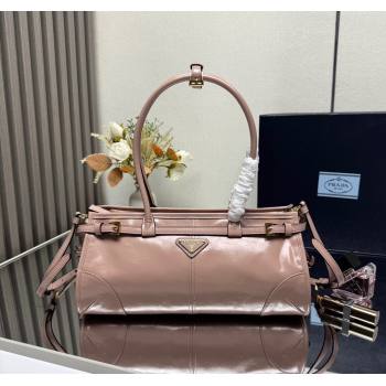 Prada Bonnie medium leather handbag Light Pink 2025 1BA426 (YZ-250521050)