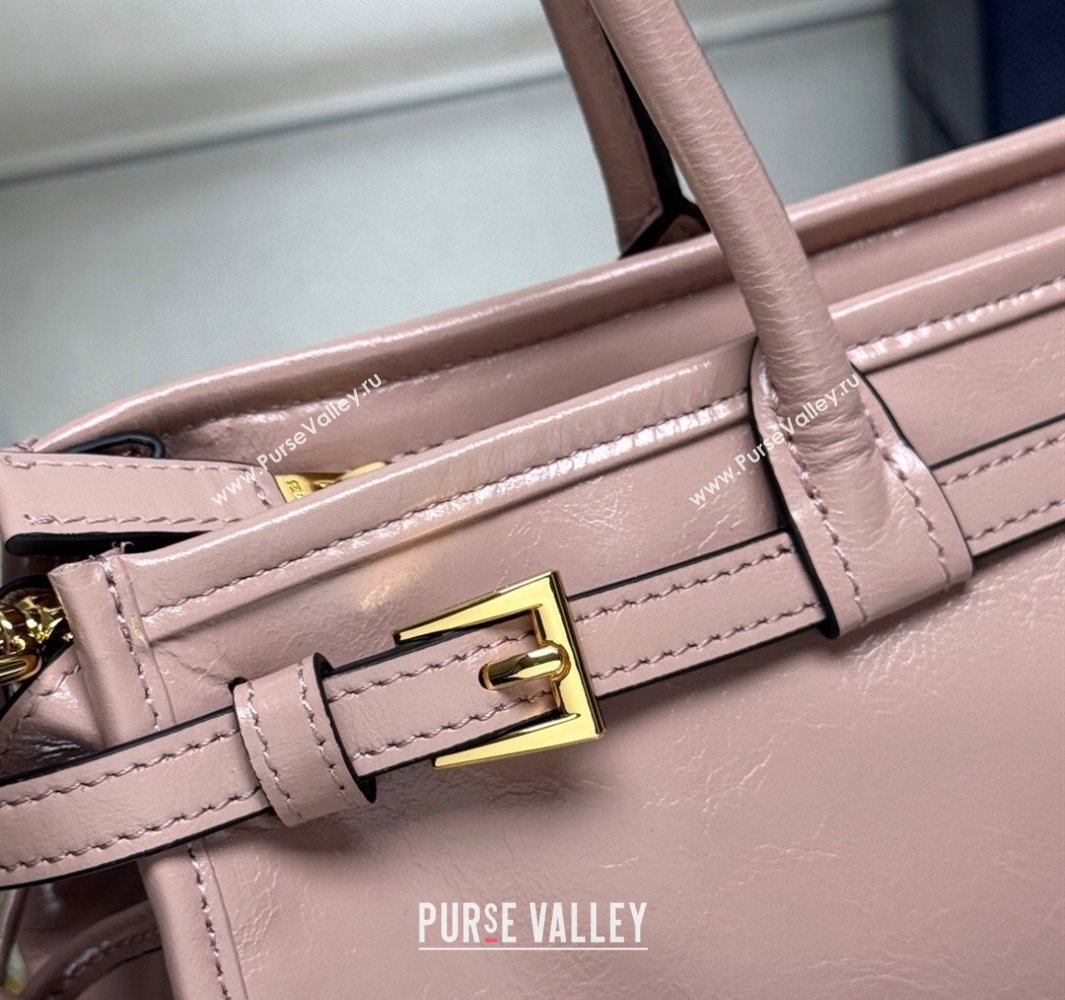 Prada Bonnie medium leather handbag Light Pink 2025 1BA426 (YZ-250521050)