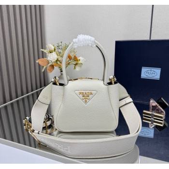 Prada Leather mini handbag White 2025 1BA362 (YZ-250521005)